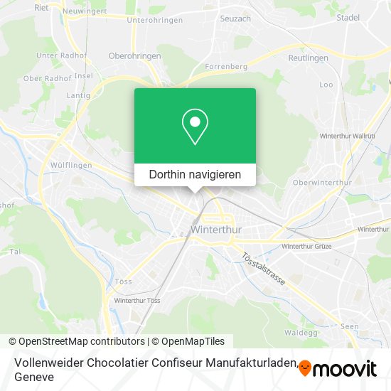 Vollenweider Chocolatier Confiseur Manufakturladen Karte