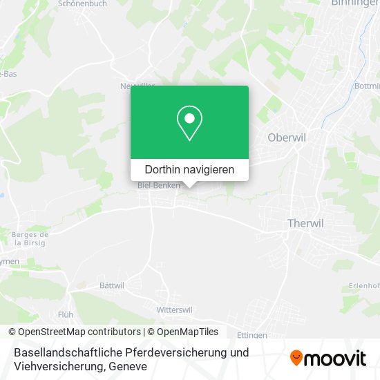 Basellandschaftliche Pferdeversicherung und Viehversicherung Karte