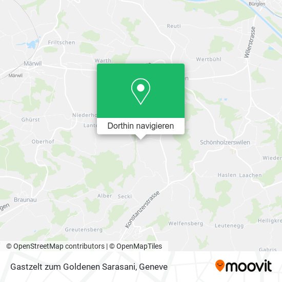 Gastzelt zum Goldenen Sarasani Karte