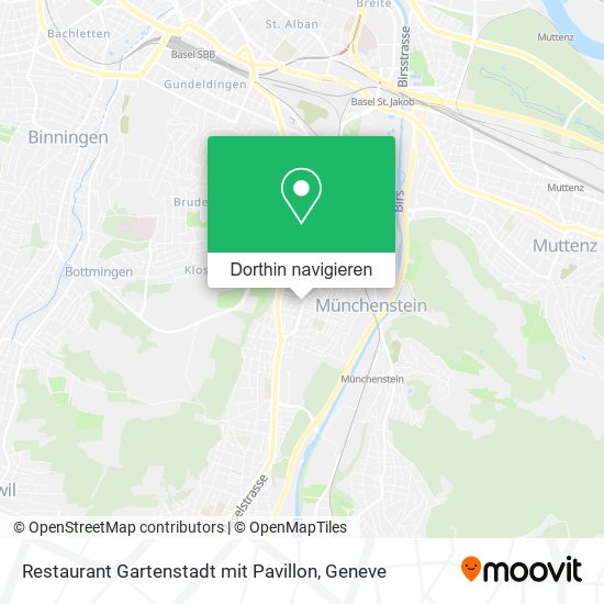 Restaurant Gartenstadt mit Pavillon Karte