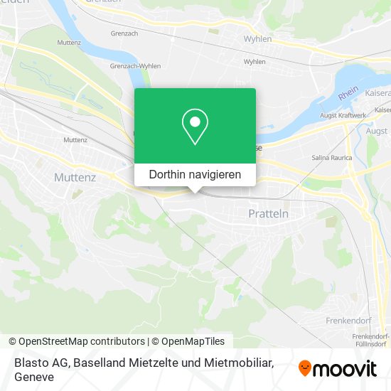 Blasto AG, Baselland Mietzelte und Mietmobiliar Karte
