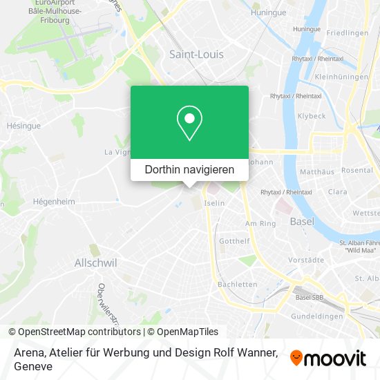 Arena, Atelier für Werbung und Design Rolf Wanner Karte