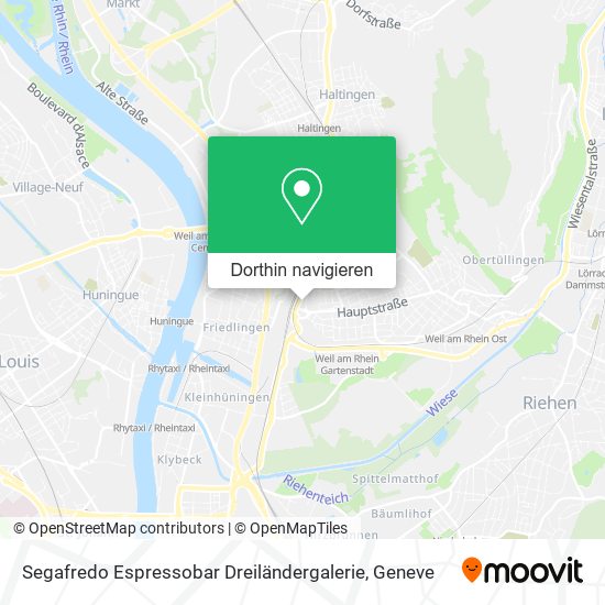 Segafredo Espressobar Dreiländergalerie Karte