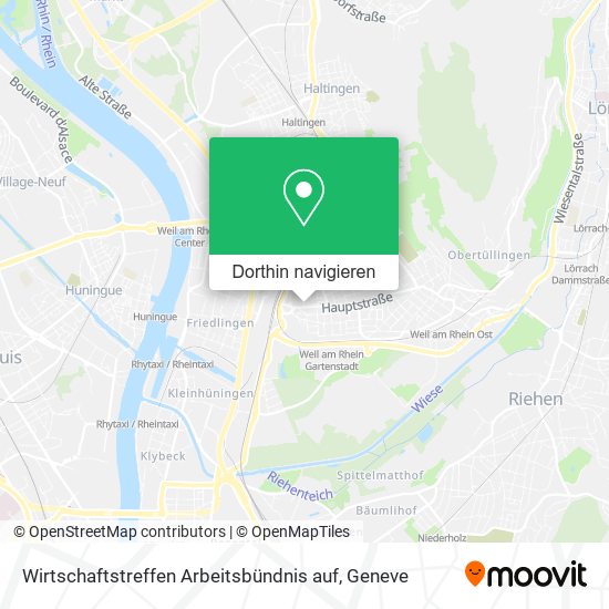 Wirtschaftstreffen Arbeitsbündnis auf Karte