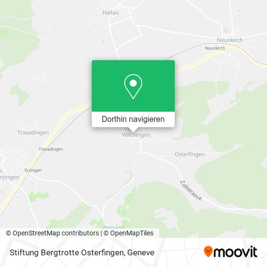 Stiftung Bergtrotte Osterfingen Karte