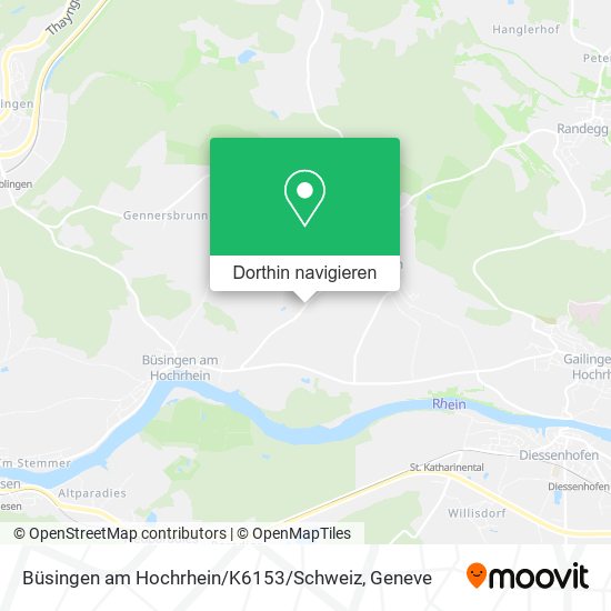 Büsingen am Hochrhein / K6153 / Schweiz Karte