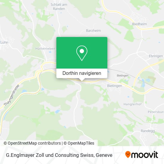 G.Englmayer Zoll und Consulting Swiss Karte
