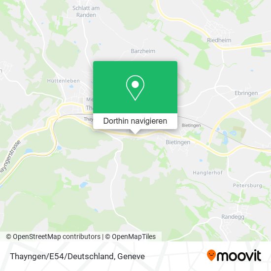 Thayngen/E54/Deutschland Karte