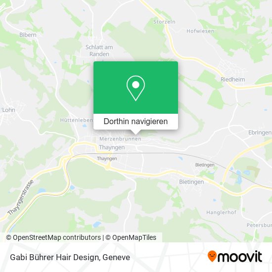 Gabi Bührer Hair Design Karte