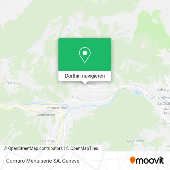 Cornaro Menuiserie SA Karte