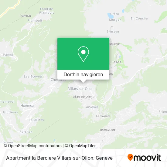 Apartment la Berciere Villars-sur-Ollon Karte