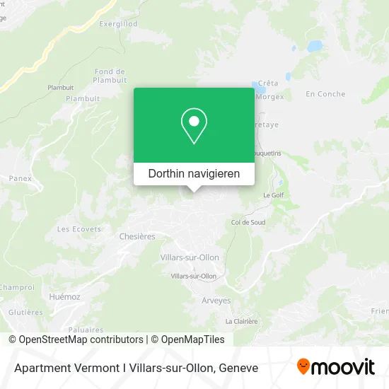 Apartment Vermont I Villars-sur-Ollon Karte