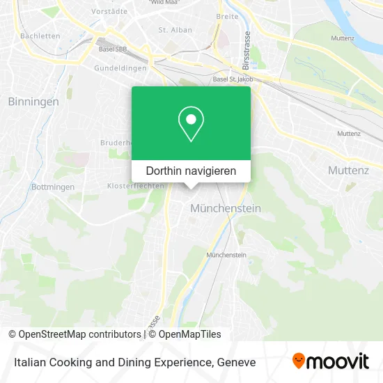 Italian Cooking and Dining Experience Karte