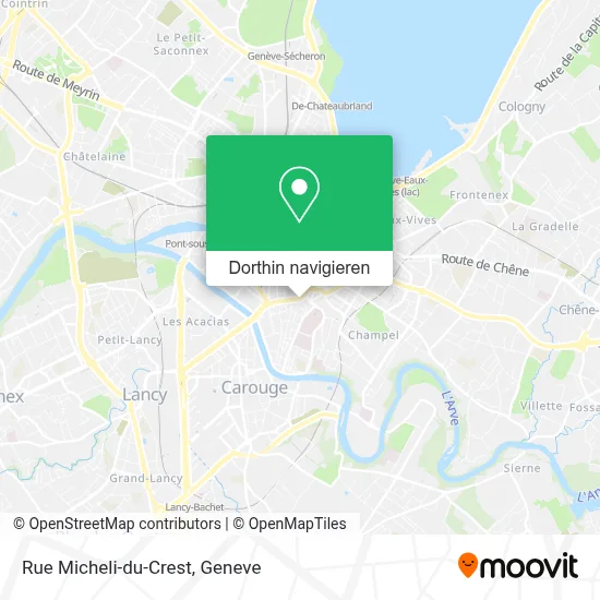 Rue Micheli-du-Crest Karte