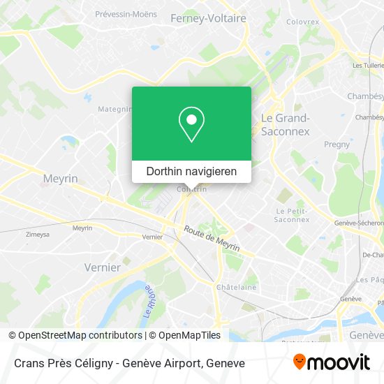 Crans Près Céligny - Genève Airport Karte