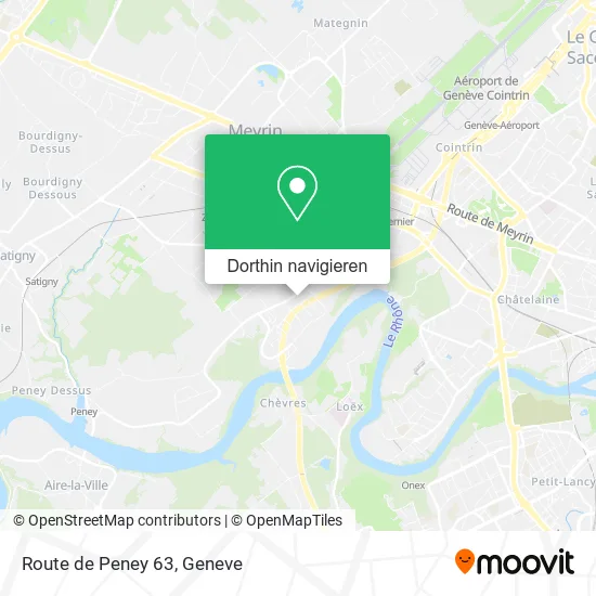 Route de Peney 63 Karte