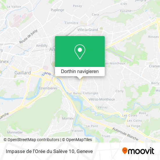 Impasse de l'Orée du Salève 10 Karte