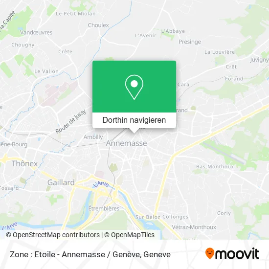 Zone : Etoile - Annemasse / Genève Karte