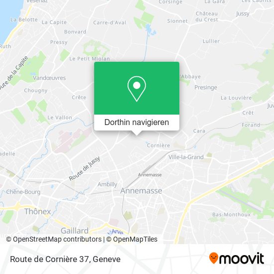 Route de Cornière 37 Karte