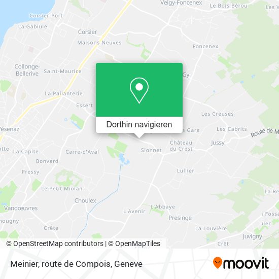 Meinier, route de Compois Karte