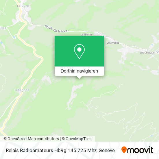 Relais Radioamateurs Hb9g 145.725 Mhz Karte