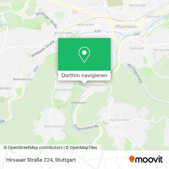 Hirsauer Straße 224 Karte