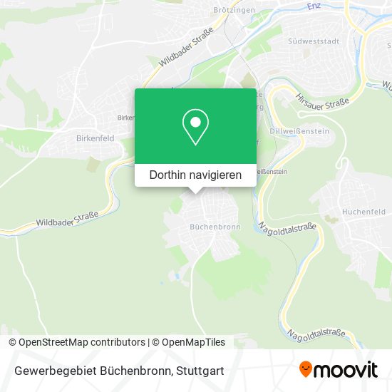 Gewerbegebiet Büchenbronn Karte