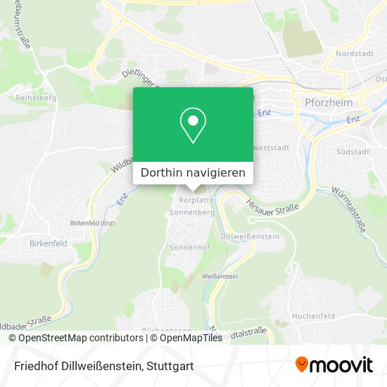 Friedhof Dillweißenstein Karte