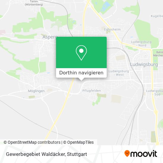 Gewerbegebiet Waldäcker Karte