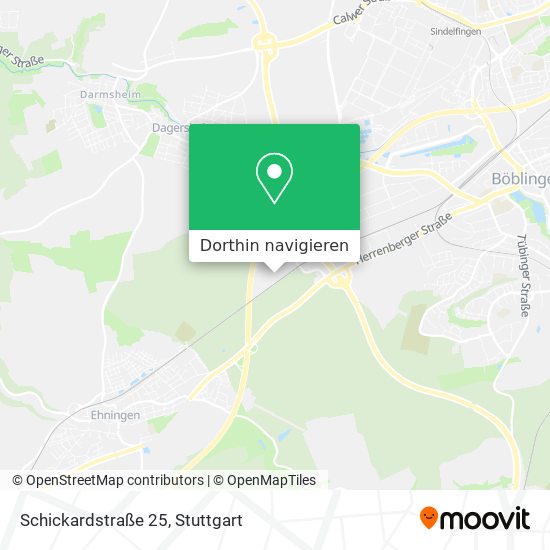 Wie komme ich zu Schickardstraße 25 in Böblingen mit dem