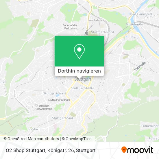 O2 Shop Stuttgart, Königstr. 26 Karte