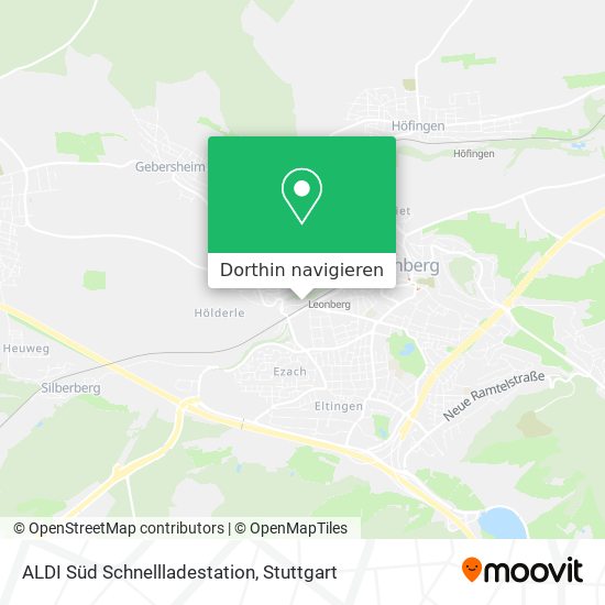 ALDI Süd Schnellladestation Karte