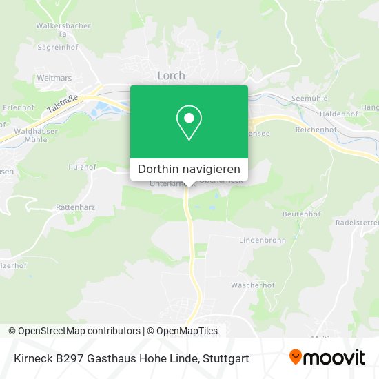Kirneck B297 Gasthaus Hohe Linde Karte