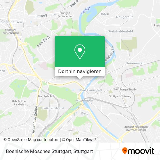 Bosnische Moschee Stuttgart Karte