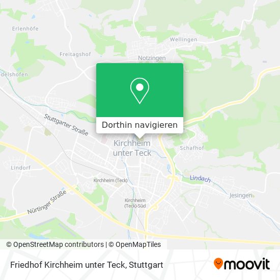 Friedhof Kirchheim unter Teck Karte