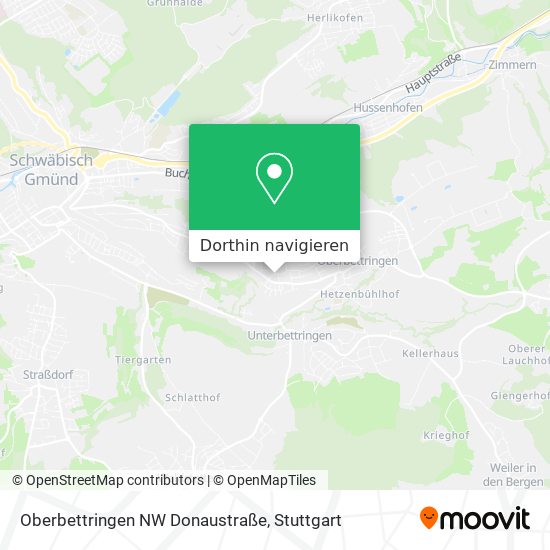 Oberbettringen NW Donaustraße Karte