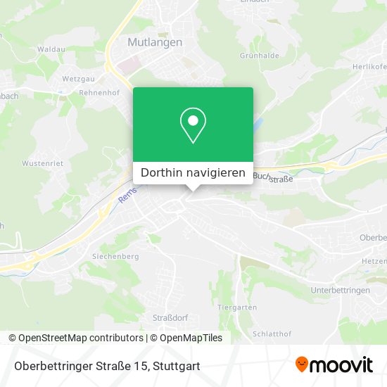 Oberbettringer Straße 15 Karte