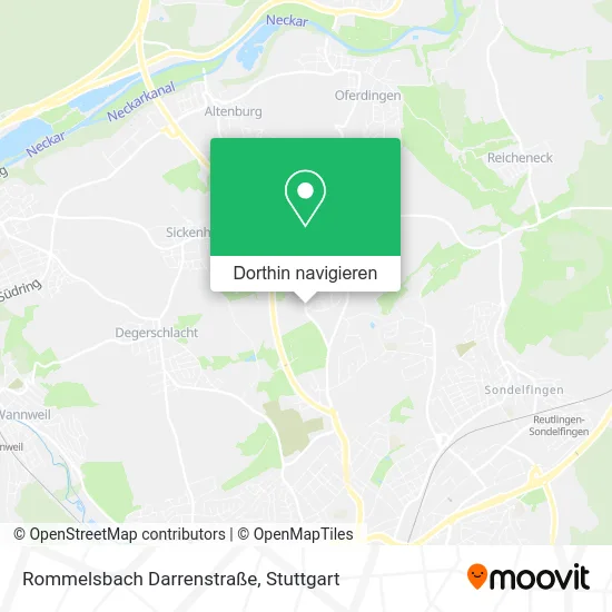 Rommelsbach Darrenstraße Karte