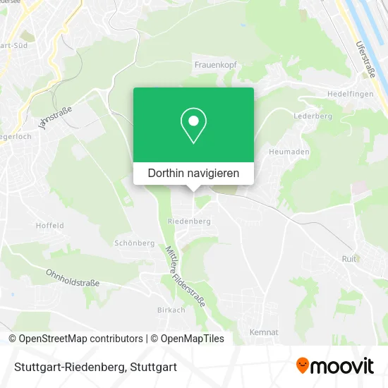 Stuttgart-Riedenberg Karte