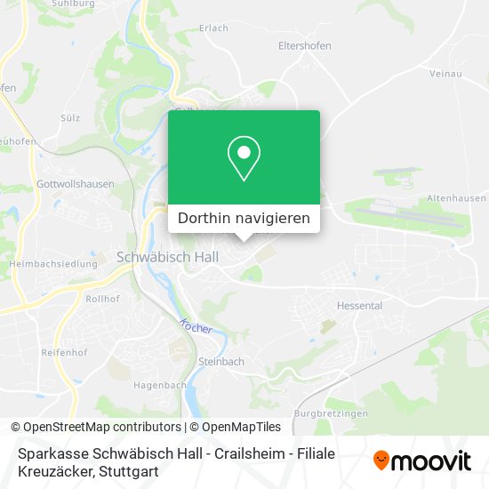 Sparkasse Schwäbisch Hall - Crailsheim - Filiale Kreuzäcker Karte