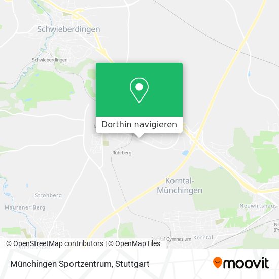 Münchingen Sportzentrum Karte