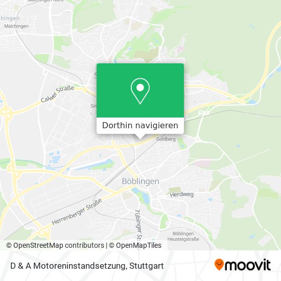 D & A Motoreninstandsetzung Karte