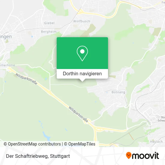 Der Schaftriebweg Karte