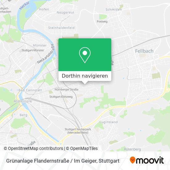 Grünanlage Flandernstraße / Im Geiger Karte