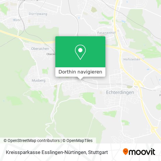 Kreissparkasse Esslingen-Nürtingen Karte