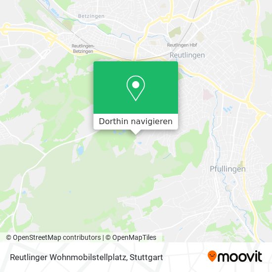 Reutlinger Wohnmobilstellplatz Karte