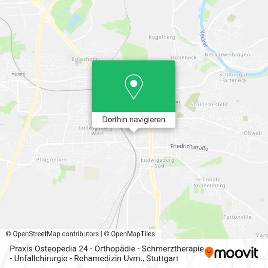 Praxis Osteopedia 24 - Orthopädie - Schmerztherapie - Unfallchirurgie - Rehamedizin Uvm. Karte
