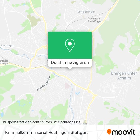 Kriminalkommissariat Reutlingen Karte