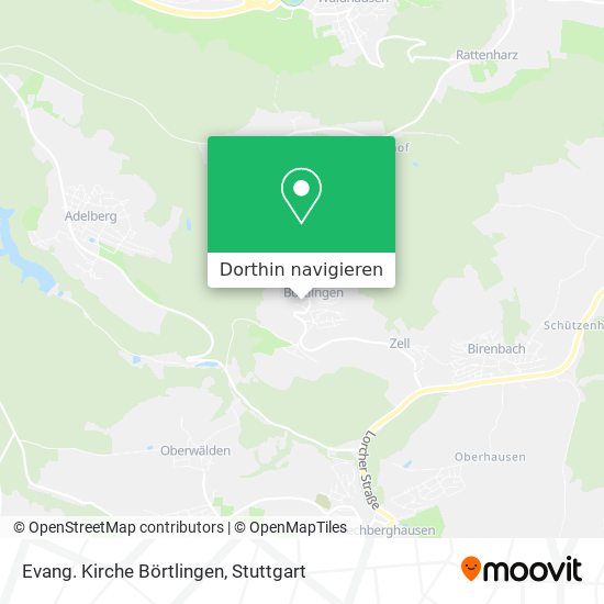 Evang. Kirche Börtlingen Karte