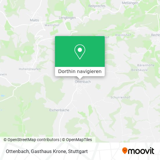 Ottenbach, Gasthaus Krone Karte